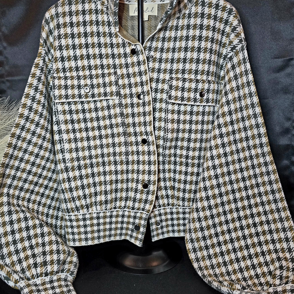 Houndstooth Patterned Jacket - image 1